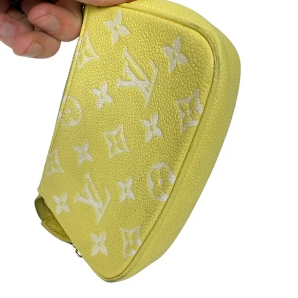 Louis Vuitton 2022 Lemon Curd Monogram Mini Pochette Zip Bag - Picture 8 of 11